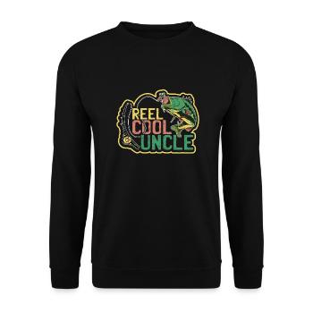 Reel cool Uncle - Sweat-shirt Unisexe - noir - Devant - Alina (178cm) & Michal (187cm)