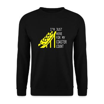 Rollercoaster Achterbahn - Unisex Pullover - Schwarz - Vorne - Alina (178cm) & Michal (187cm)