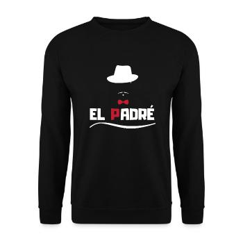 El padre cadeau papa - Sweat-shirt Unisexe - noir - Devant - Alina (178cm) & Michal (187cm)
