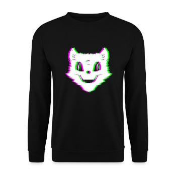 Méchant chat Techno Rave Halloween Trip - Sweat-shirt Unisexe - noir - Devant - Alina (178cm) & Michal (187cm)