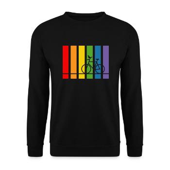 Rainbow Bike - Unisex Sweatshirt - black - Front - Alina (178cm) & Michal (187cm)