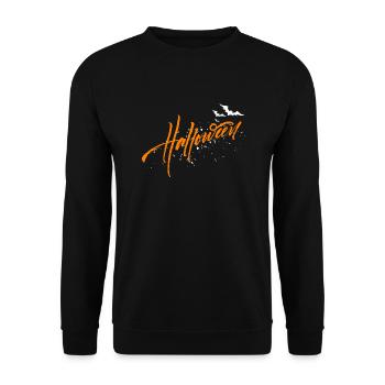happy halloween - Unisex Sweatshirt - black - Front - Alina (178cm) & Michal (187cm)
