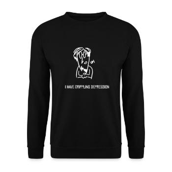 Crippling Depression - Unisex Pullover - Schwarz - Vorne - Alina (178cm) & Michal (187cm)