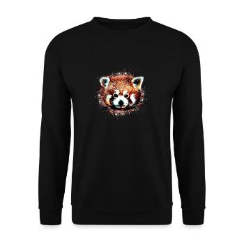 Panda roux, graffiti, peinture, ours panda, ours, marron - Sweat-shirt Unisexe - noir - Devant - Alina (178cm) & Michal (187cm)