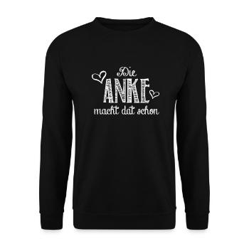 Anke - Unisex Pullover - Schwarz - Vorne - Alina (178cm) & Michal (187cm)
