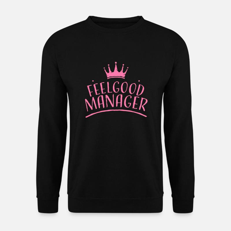 Krone rosa feelgood manager - Unisex Pullover - Schwarz