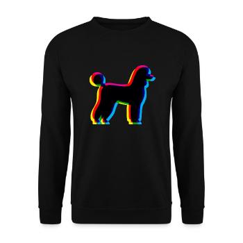 CMYK Poodle - Unisex Sweatshirt - black - Front - Alina (178cm) & Michal (187cm)