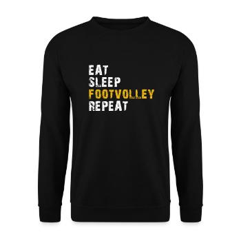 manger dormir Footvolley répéter - Sweat-shirt Unisexe - noir - Devant - Alina (178cm) & Michal (187cm)