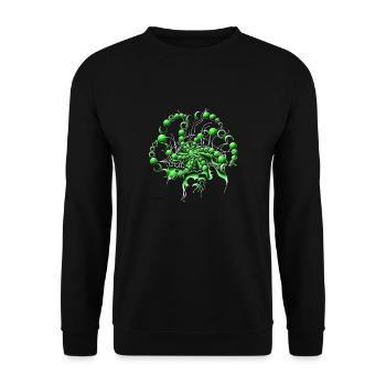 Psychedelic eye green - Unisex Sweatshirt - black - Front - Alina (178cm) & Michal (187cm)