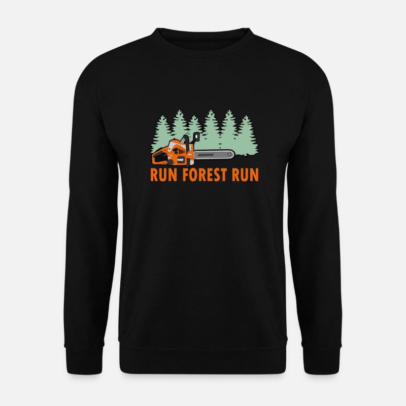 Motorsag Run Forest Run Funny Lumberjack stihl s - Genser unisex - svart