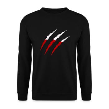 Claws Polska - Unisex Sweatshirt - black - Front - Alina (178cm) & Michal (187cm)