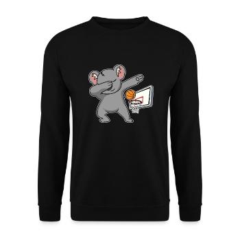 dab dabbing koala basketball koalas comic cute - Unisex Sweatshirt - black - Front - Alina (178cm) & Michal (187cm)