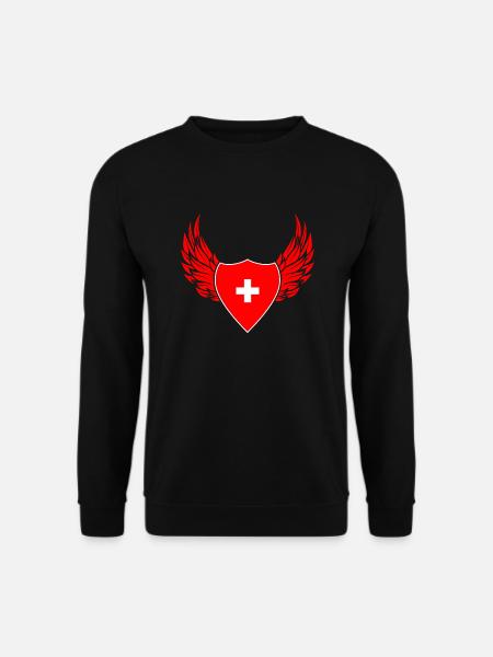 Schweizer Wappen - Unisex Pullover - Schwarz