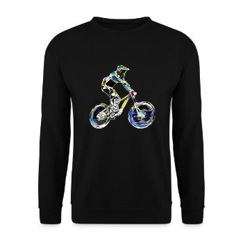 vtt mtb downhill - Sweat-shirt Unisexe - noir - Devant - Alina (178cm) & Michal (187cm)