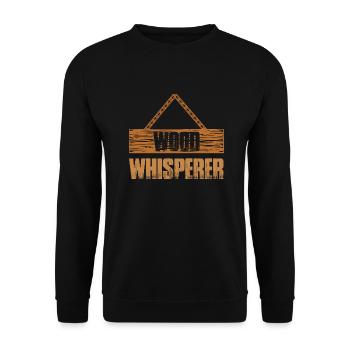 Wood Whisperer Woodworker Carpenter - Unisex Pullover - Schwarz - Vorne - Alina (178cm) & Michal (187cm)