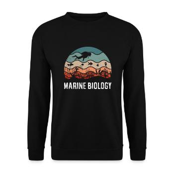 Marine Biology Marine Biologist Science Silhouette - Unisex Pullover - Schwarz - Vorne - Alina (178cm) & Michal (187cm)