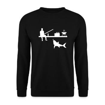Pêche - Sweat-shirt Unisexe - noir - Devant - Alina (178cm) & Michal (187cm)
