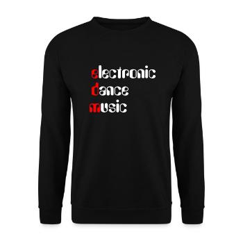 EDM Electronic Dance Music - Unisex Pullover - Schwarz - Vorne - Alina (178cm) & Michal (187cm)