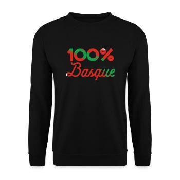 100% Basque - Sweat-shirt Unisexe - noir - Devant - Alina (178cm) & Michal (187cm)