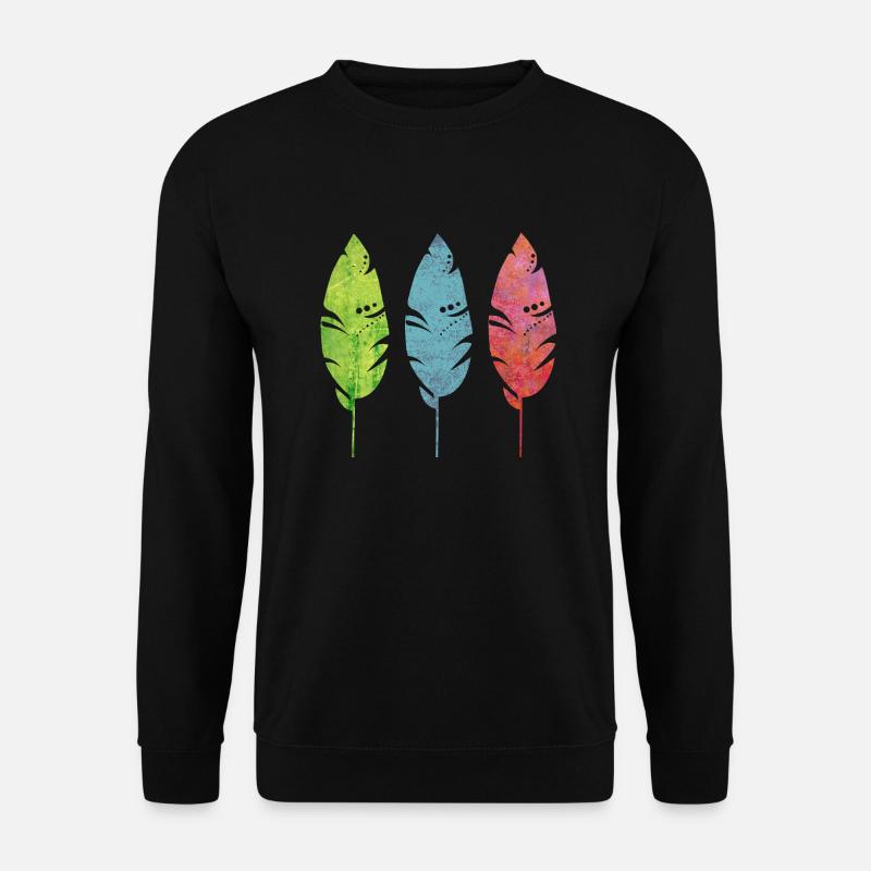 Three tender feathers - Unisex Sweatshirt - black