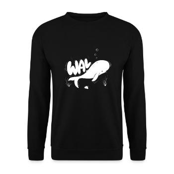 Wal - Unisex Pullover - Schwarz - Vorne - Alina (178cm) & Michal (187cm)