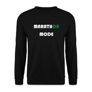 Triathlon Swim Bike Run Marathon - Unisex Pullover - Schwarz - Vorne - Alina (178cm) & Michal (187cm)