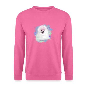 pomerian,zwergspitz,pointu,chien,graffiti,peinture - Sweat-shirt Unisexe - rose - Devant