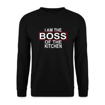 Boss of the Kitchen - Unisex Sweatshirt - black - Front - Alina (178cm) & Michal (187cm)