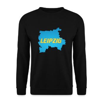 LEIPZIG - Unisex Sweatshirt - black - Front - Alina (178cm) & Michal (187cm)