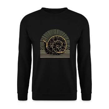 Escargot - Sweat-shirt Unisexe - noir - Devant - Alina (178cm) & Michal (187cm)