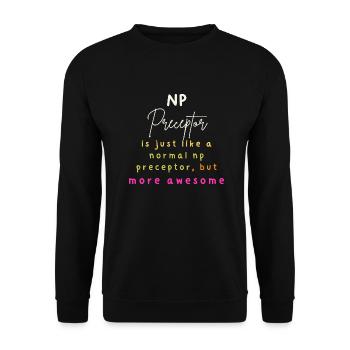 Np Nurse Practitioner Preceptor Thank You gifts - Unisex Sweatshirt - black - Front - Alina (178cm) & Michal (187cm)