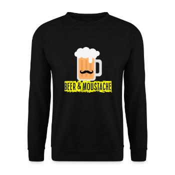 beer - Sweat-shirt Unisexe - noir - Devant - Alina (178cm) & Michal (187cm)