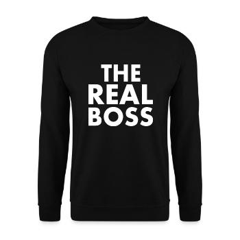 The real boss - Sweat-shirt Unisexe - noir - Devant - Alina (178cm) & Michal (187cm)