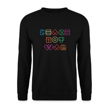 Peace Not War - Unisex Pullover - Schwarz - Vorne - Alina (178cm) & Michal (187cm)