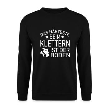 climbing - Unisex Sweatshirt - black - Front - Alina (178cm) & Michal (187cm)