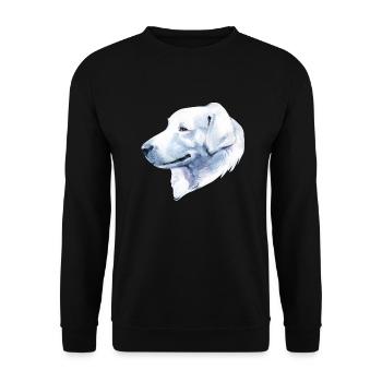 Slowenischer Cuvac Hundebesitzer Hundeliebhaber - Unisex Pullover - Schwarz - Vorne - Alina (178cm) & Michal (187cm)