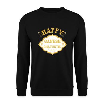 Happy Ganesh Chaturthi Hidouisme - Sweat-shirt Unisexe - noir - Devant - Alina (178cm) & Michal (187cm)