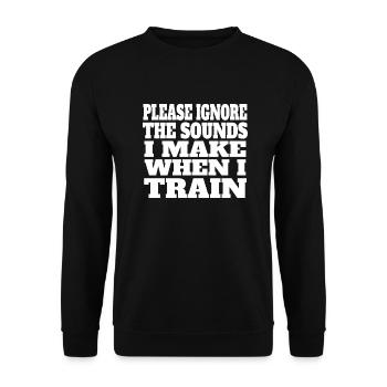 Fitness Muscle Bodybuilder Strength Training Athletes - Unisex Sweatshirt - black - Front - Alina (178cm) & Michal (187cm)