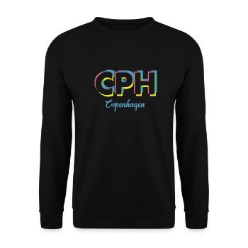 Copenhagen - CPH - Kopenhagen - Dänemark - Denmark - Unisex Sweatshirt - black - Front - Alina (178cm) & Michal (187cm)