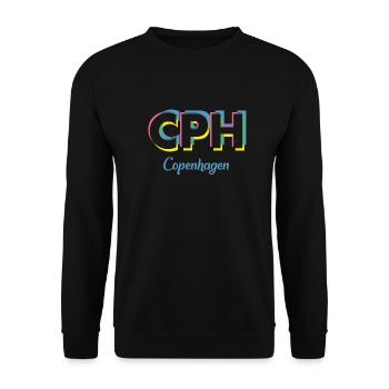 Copenhagen - CPH - Kopenhagen - Dänemark - Denmark - Unisex Sweatshirt - black - Front - Alina (178cm) & Michal (187cm)