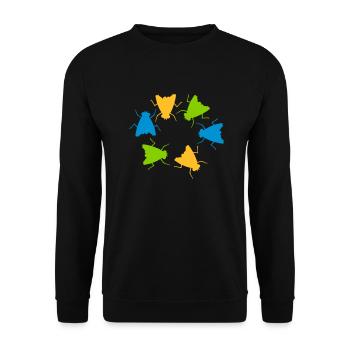 Équipe colorée du groupe de vol de maison - Sweat-shirt Unisexe - noir - Devant - Alina (178cm) & Michal (187cm)