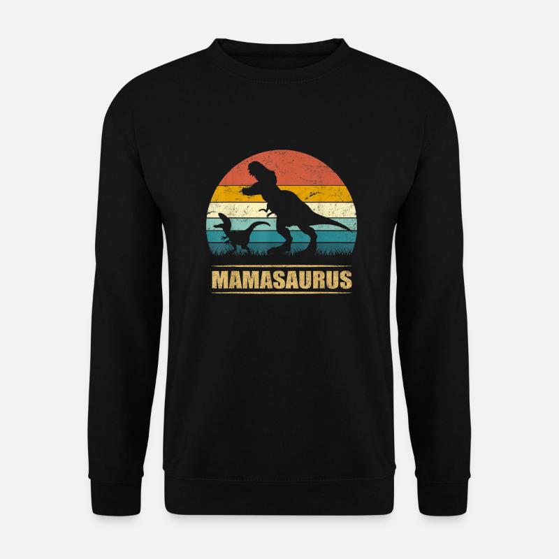 Mamasaurus Dino Dinosaurier Tyrannosaurus TRex - Unisex Pullover - Schwarz
