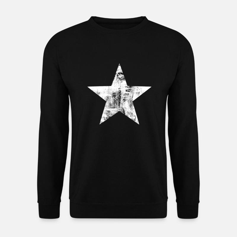 Star - White - Unisex Sweatshirt - black