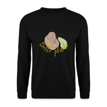 Schöne Pflanze| Geschenk für Frauen - Unisex Pullover - Schwarz - Vorne - Alina (178cm) & Michal (187cm)