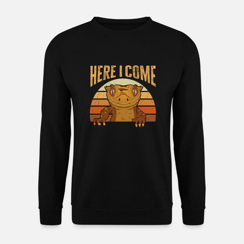 Kronengecko Eidechse Reptil Herpetologe - Unisex Pullover - Schwarz