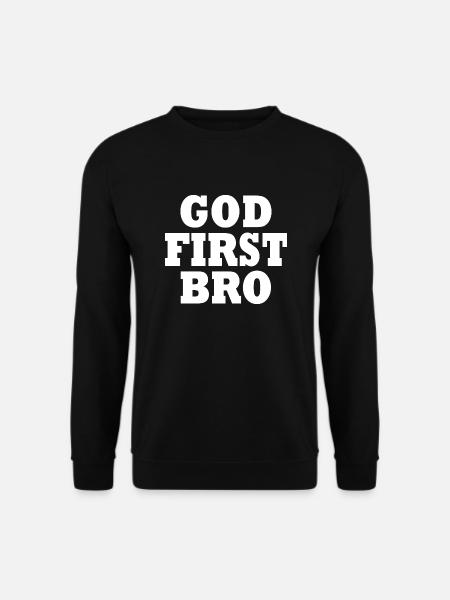 God first bro - Sweat-shirt Unisexe - noir