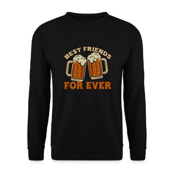 Bier - Unisex Pullover - Schwarz - Vorne - Alina (178cm) & Michal (187cm)