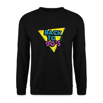 Proverbes des années 1990 Idée cadeau des années 90 - Sweat-shirt Unisexe - noir - Devant - Alina (178cm) & Michal (187cm)