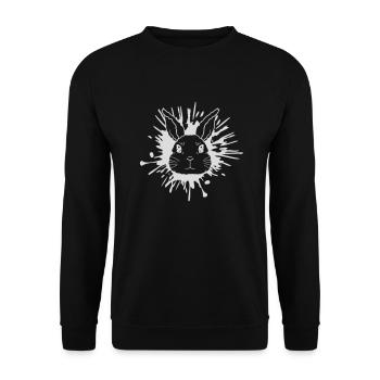 Splash drops of rabbit splashes of color - Unisex Sweatshirt - black - Front - Alina (178cm) & Michal (187cm)