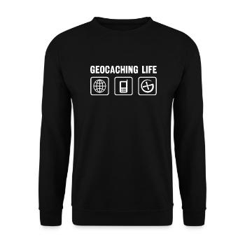 Geocaching Geocacher Cadeau - Sweat-shirt Unisexe - noir - Devant - Alina (178cm) & Michal (187cm)